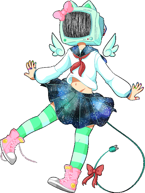 Object Heads Anime - Tv Head Video Killed The Radio Star (500x666)