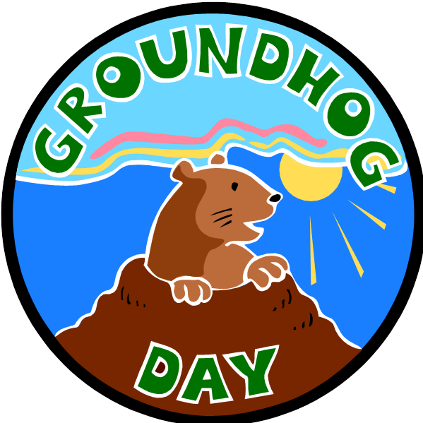 Groundhog Day - Groundhog Day Clip Art (598x609)