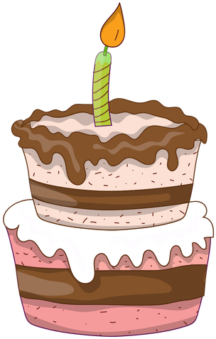 Two Floors Birthday Cake Cartoon Transparent - Birthday Cake Cartoon Png (512x512)