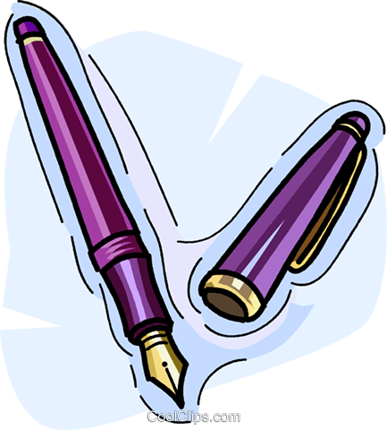 Fountain Pen Royalty Free Vector Clip Art Illustration - Füllhalter Clipart (433x480)