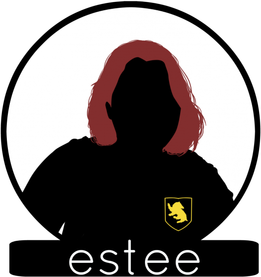 Estee Circle Bg Label - Illustration (600x600)