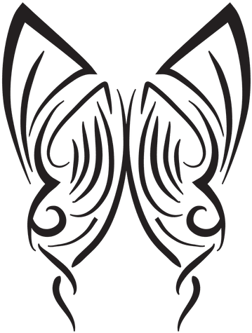 Tribal Butterfly Pinstripes Stroke Transparent Png - Tribal Design Transparent Png (512x512)