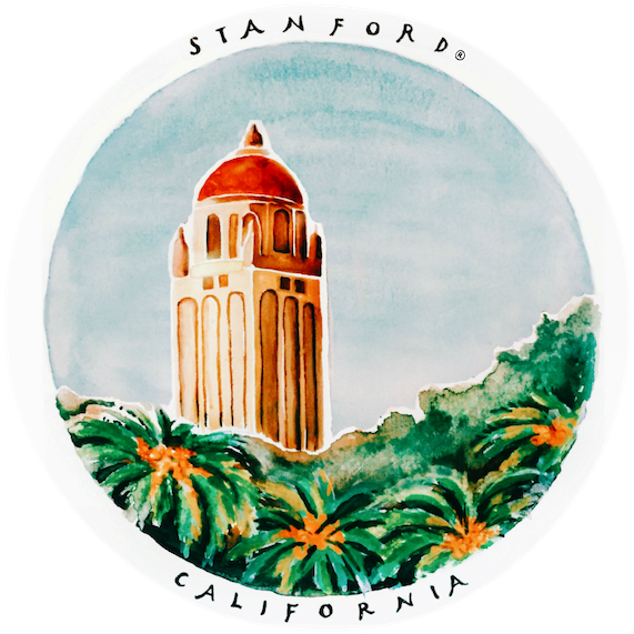 Stanford Hoover Tower Sticker - Stanford (600x648)