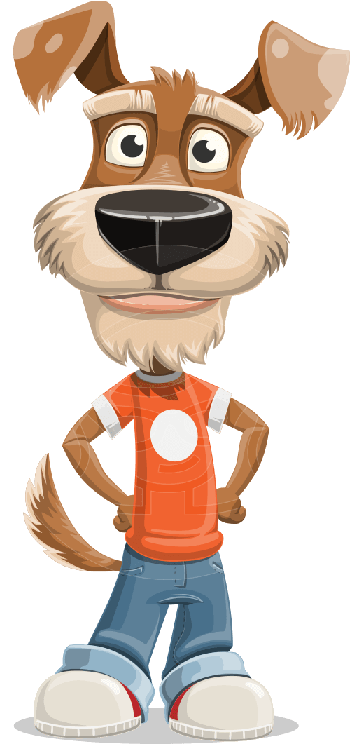 This Stock Vector Friendly Dog Cartoon Character Comes - Cartoon (957x1060)