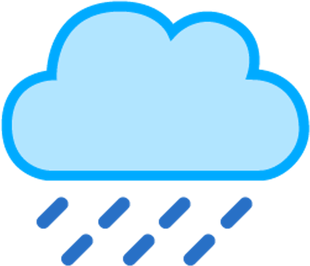 Nube Lluvia Cloud Rain Raincloud - Rain Cloud Weather Symbol (1024x1024)
