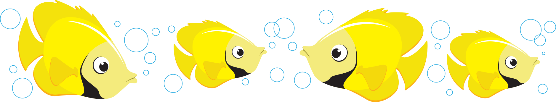 The Backyardigans Illustrated Yellow Fish - Backyardigans Fish (1877x345)