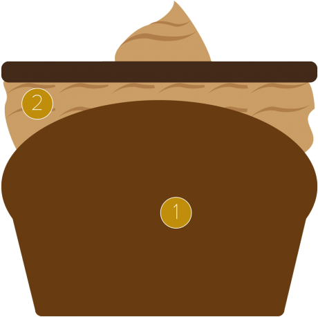 Vanilla And Praline Cupcake - Chocolate (481x481)