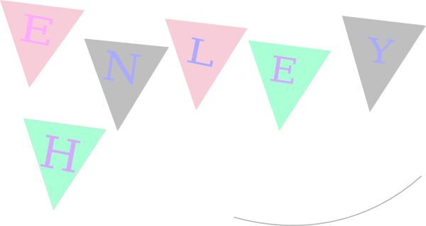 Baby Shower Banner Clip Art At Clker - Triangle (600x318)