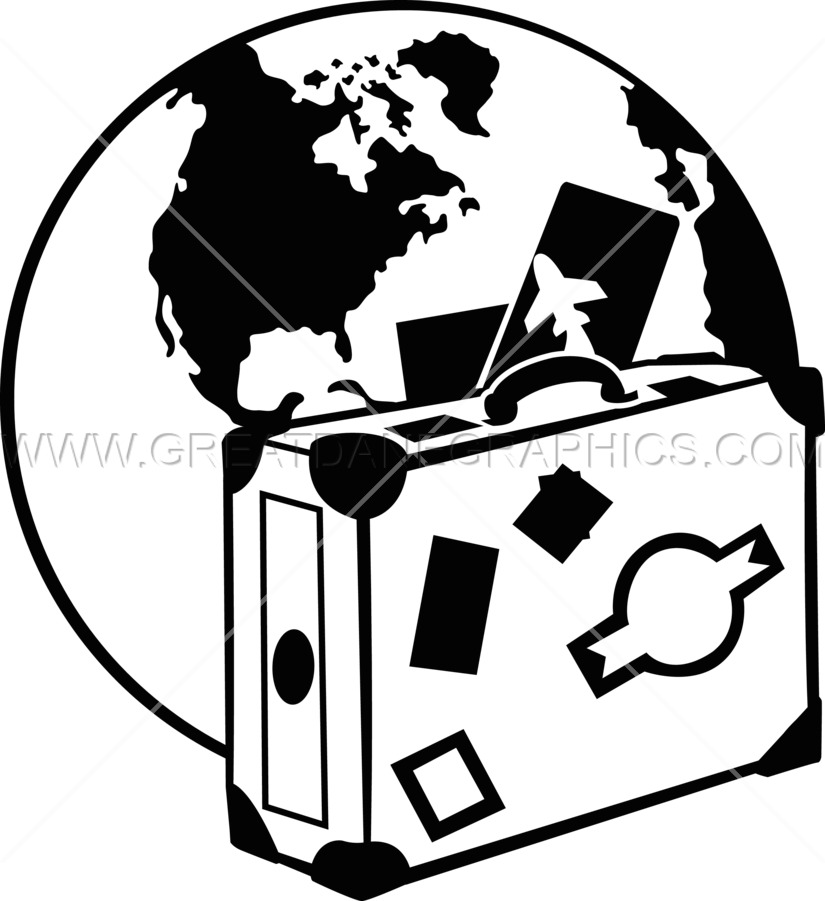 Suitcase & Globe - Travel (825x901)