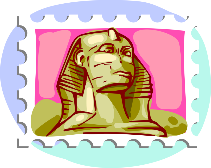 Vector Illustration Of Postage Stamp Of Egyptian Great - Vector Illustration Of Postage Stamp Of Egyptian Great (882x700)