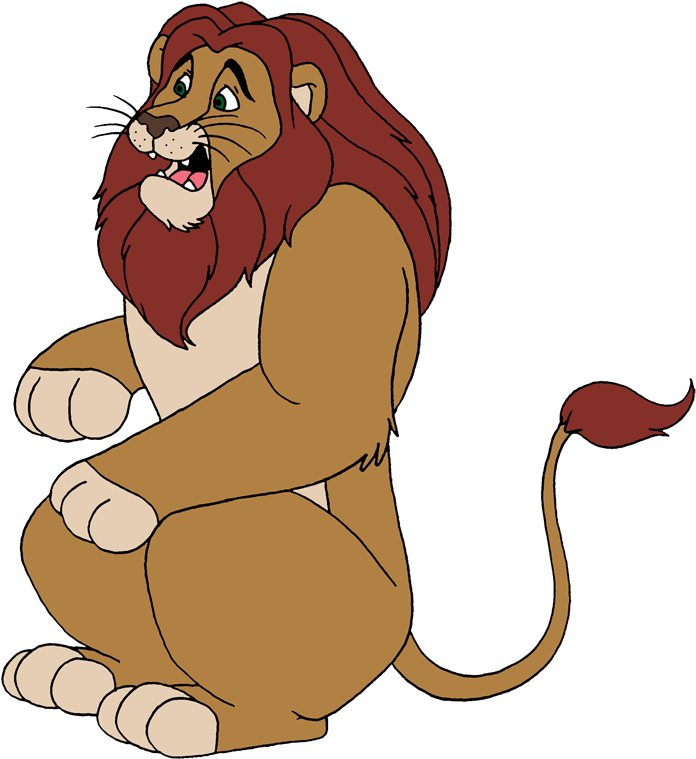 Scared - Scared Lion Clipart (733x772)