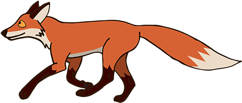 Hound Clipart Running Fox - Fox Gif (500x281)