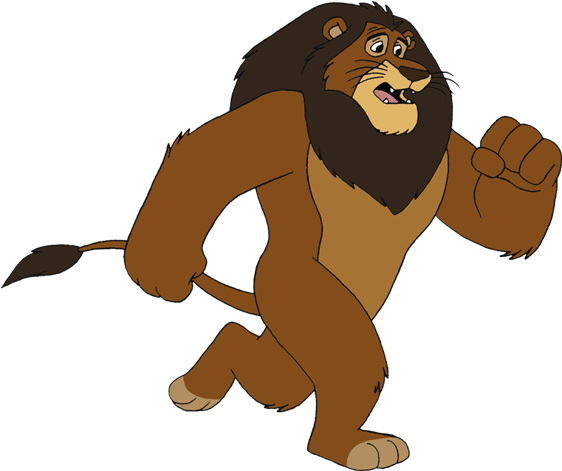 Dog Running Right Clipart Download - Running Lion Animated Gif (700x560)