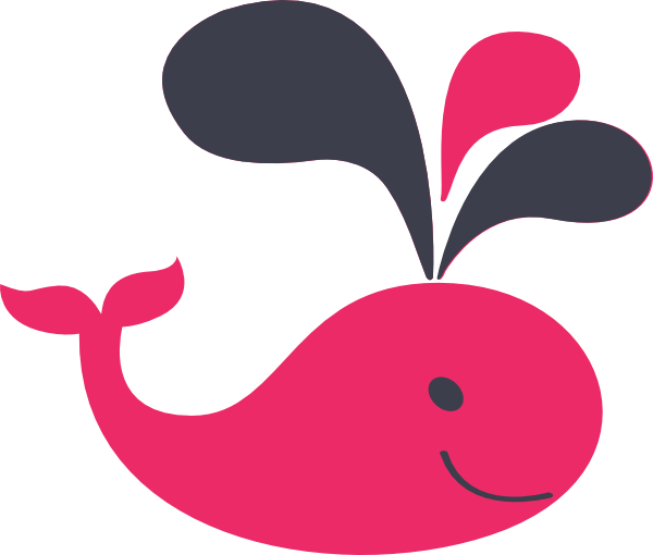 Pink Whale Clip Art At Clker Com Vector Clip Art Online, - Clip Art Blue Objects (600x510)