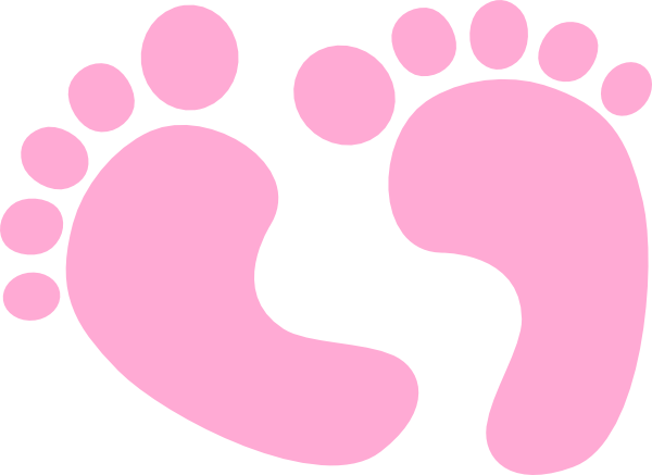 Baby Feet Clip Art At Clker - Baby Shower Vectors Free Png (600x437)