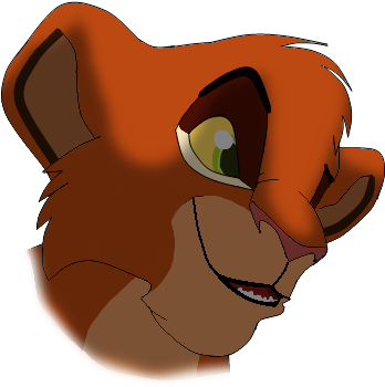 Jafaari- Reina's Second Adopted Cub, She Found Him - Cartoon (382x392)