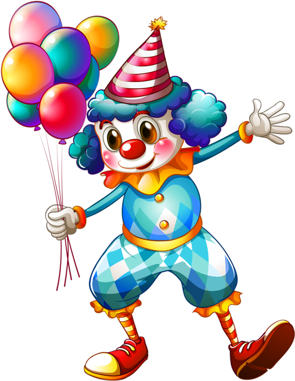 Alphabets Clowns - Page - Clown Vector (637x800)