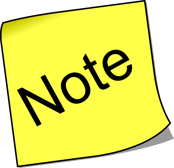 Clipart Of A Note (600x580)