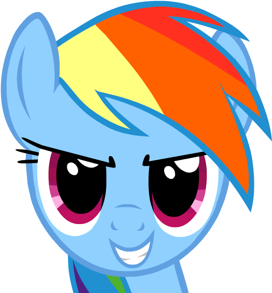 My Little Pony Rainbow Dash Head (600x600)