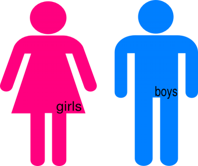 Boys In Bathroom Clipart - Girl Stick Figure Transparent Background (400x335)