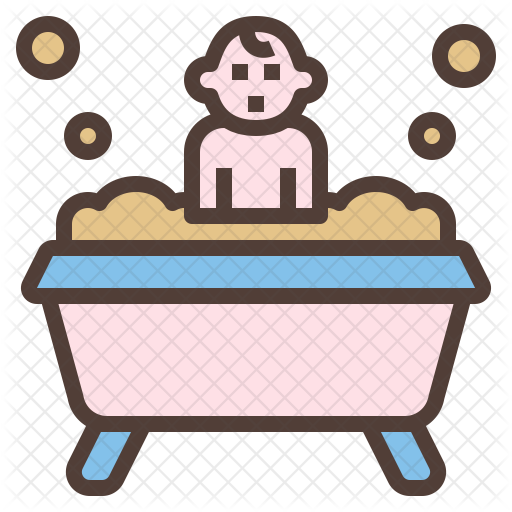 Baby Bath Icon - Higyene Baby Png (512x512)