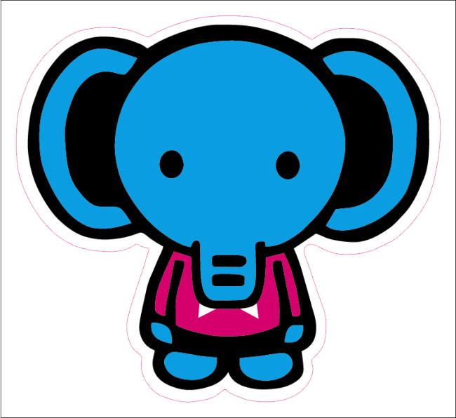 A Bathing Ape Hoodie Elephant Sticker Bape Kids - 卡通 圖 大 象 (650x596)