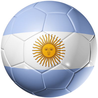 Soccer Football Ball With Argentina Flag - Argentina World Cup Flag (550x513)