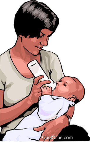 Mother Nursing Her Child Royalty Free Vector Clip Art - Review Guide Reproductive System Answers (306x480)