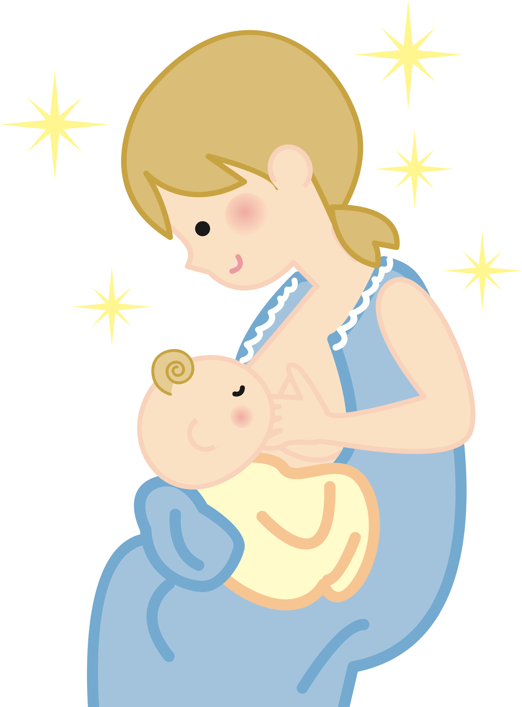 Mother And Baby Clipart Mummy Baby - Breastfeeding Clipart (1727x2337)