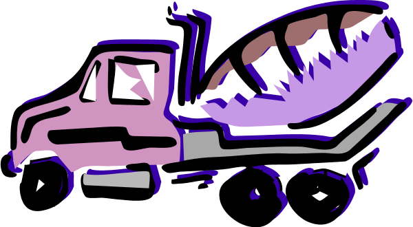 Cartoon - Cement Truck Wall Clock (600x330)