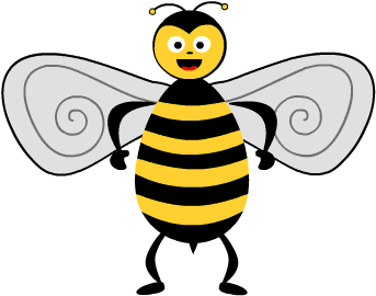 Jumping Bee - Animated Bee (400x400)
