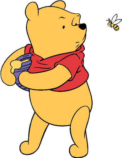 Winnie The Pooh Clipart Honey Bee - Winnie The Pooh Bumble Bee (400x522)