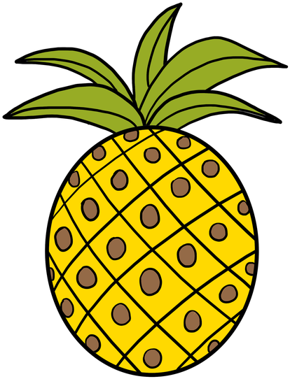 Easy Drawing Guides On Twitter - Draw A Pineapple Step By Step (530x750)