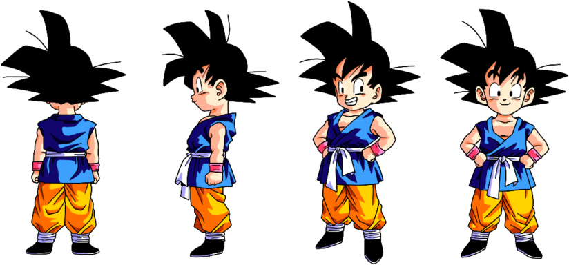Kid Goku Gt Colored By Ninja-pineapple - Goku Gt (900x494)