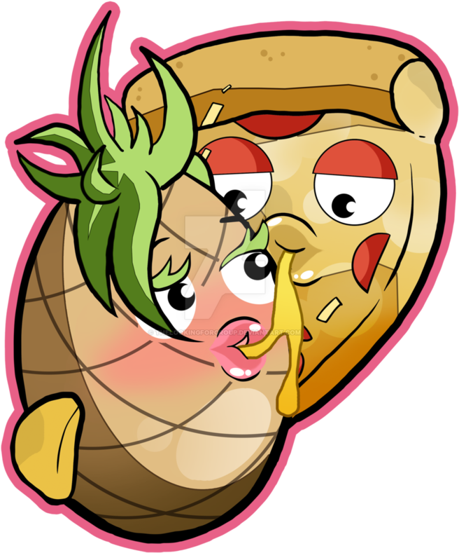 Pineapple On Pizza By Thelookingforgroup - Pineapple And Pizza Cartoon (755x1057)