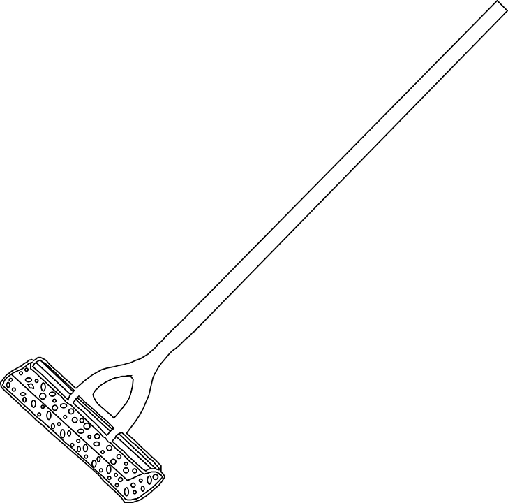 Mop Cliparts 11, Buy Clip Art - Wiper Clipart Black And White (728x720)