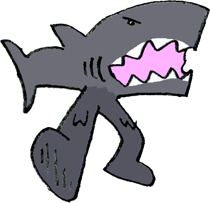 Legshark - Great White Shark (853x834)
