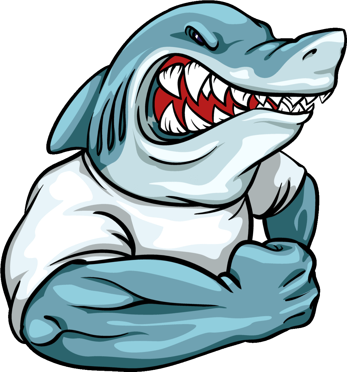 Evils Shark - Shark Mascot Png (1500x1354)