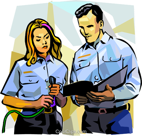 Man And Woman Looking Into A Binder Royalty Free Vector - Labour Law (480x462)