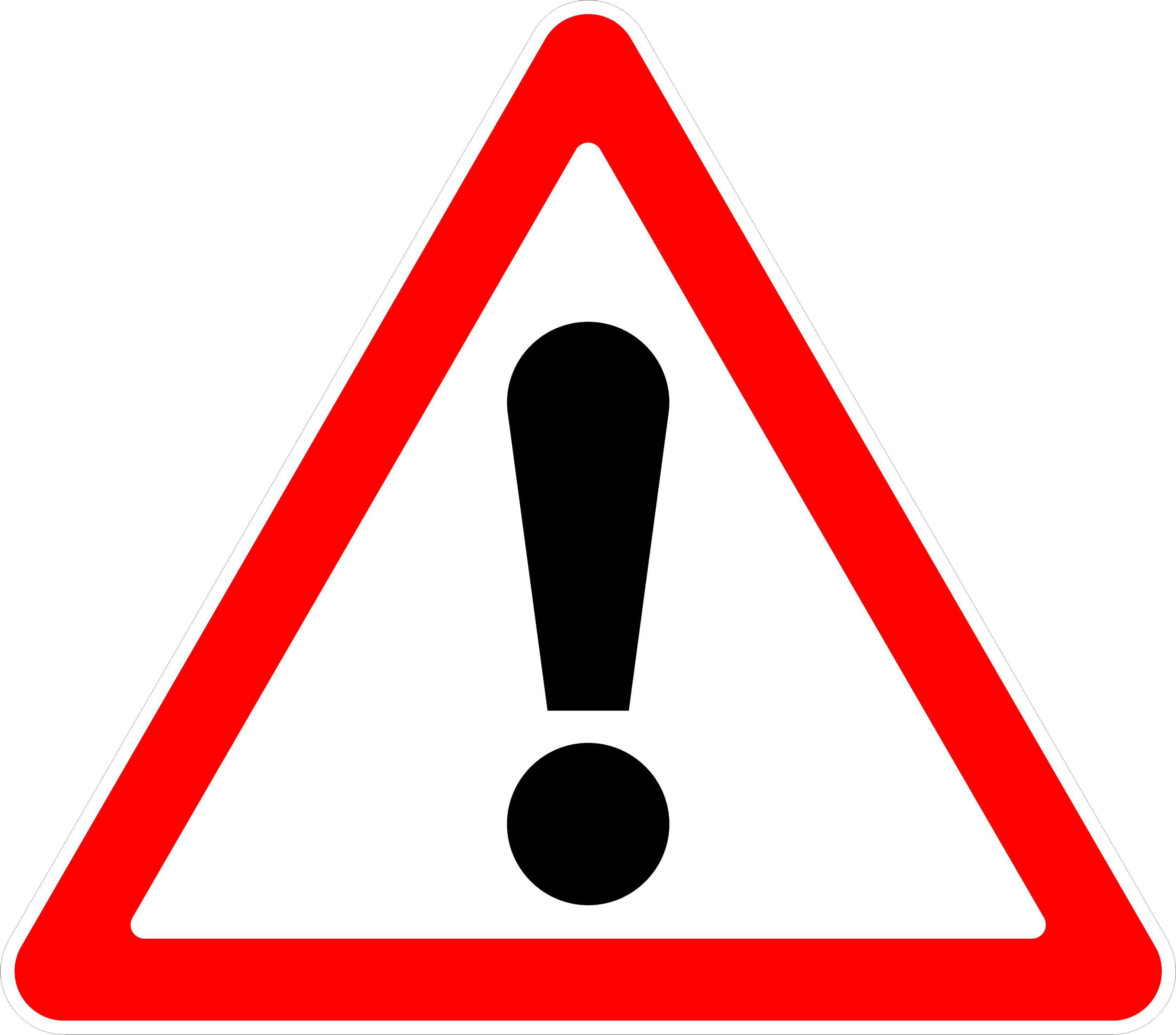 Attention Png Images Free Download - Attention Sign Transparent (3345x2944)
