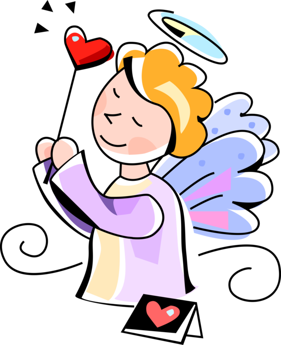 Vector Illustration Of Cupid God Of Desire And Erotic - Vector Illustration Of Cupid God Of Desire And Erotic (571x700)