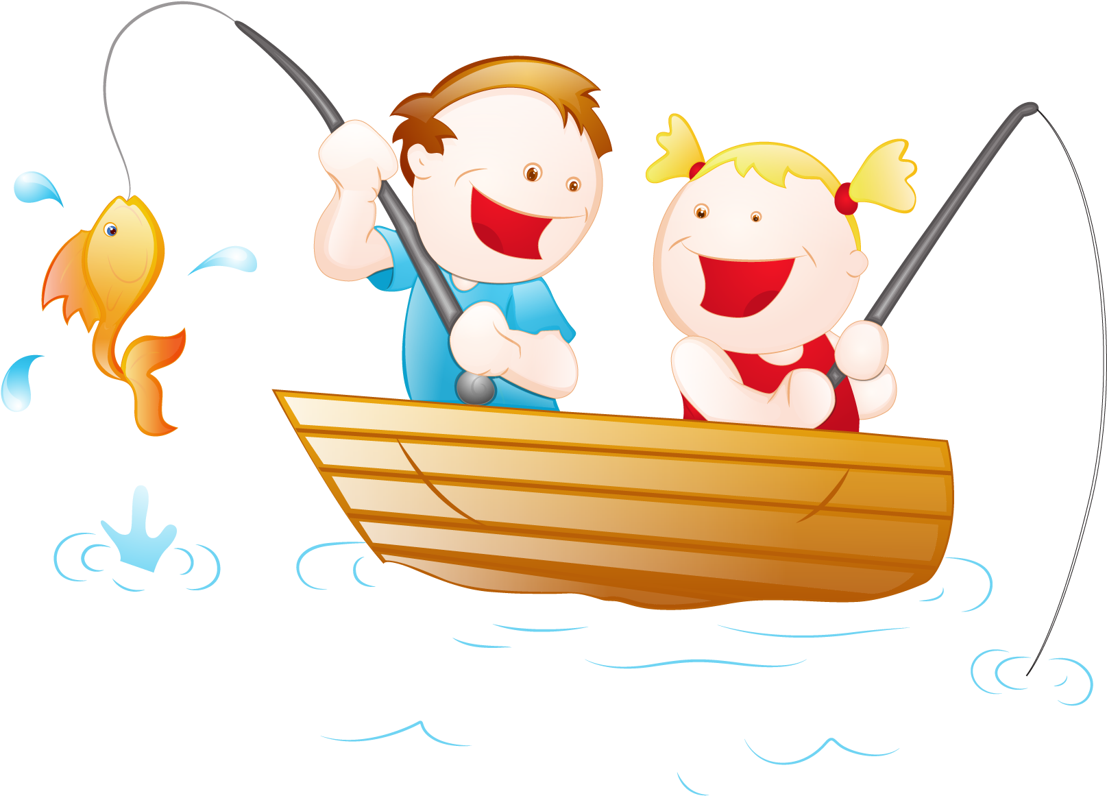 Fishing Cartoon Girl Clip Art - Cartoon (1765x1400)