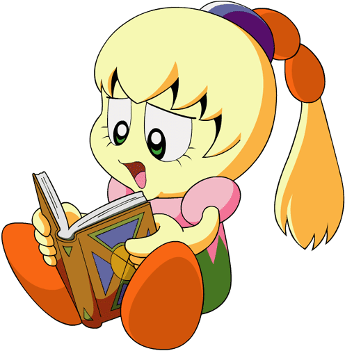 Kirby Tiff Reading - Reading Cartoon Png (524x504)
