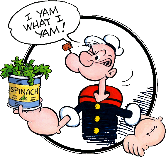 I Am What I Am Popeye - Popeye The Sailor Man (566x536)