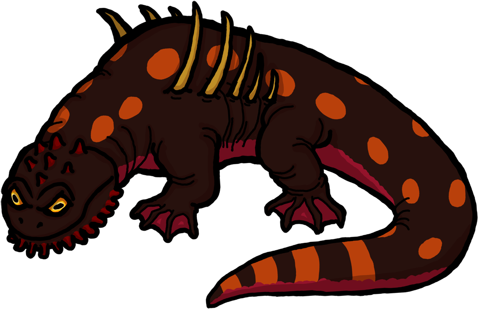 Also Have A Salamander Kaiju Without The Obscuring - Art (1000x658)