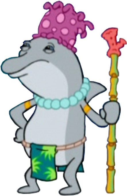 Dolphin Warrior - Spongebob Dolphin (481x686)