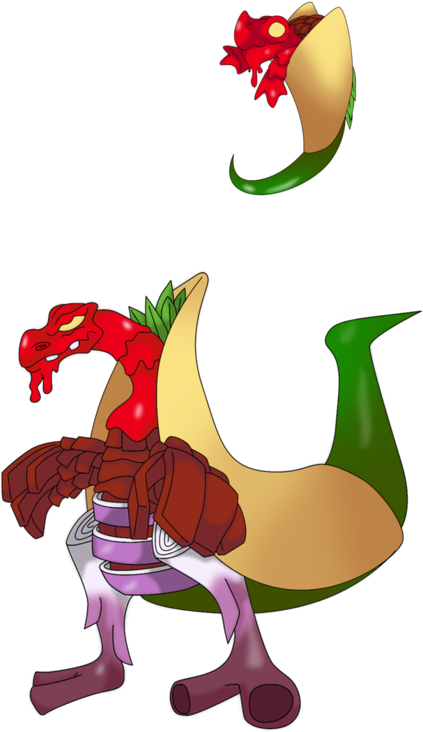 Shiny Tacomole Tacodon By That One Leo - Cartoon (681x1173)