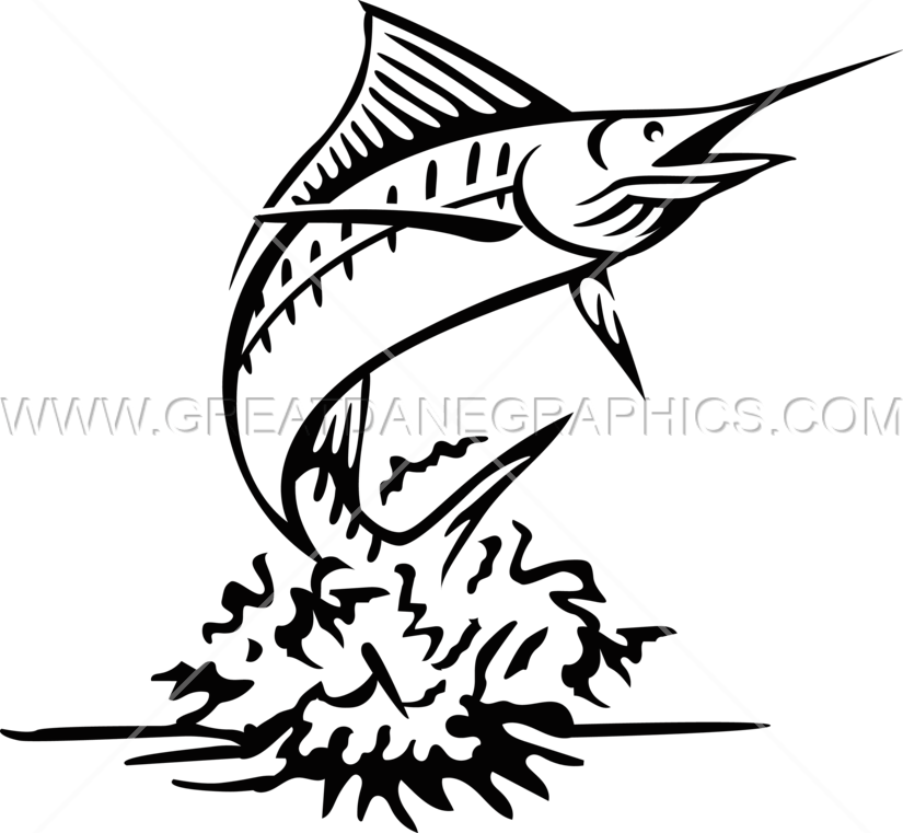 Marlin Clipart Black And White - Marlin Clipart Black And White (825x761)