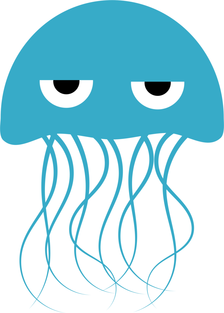 Jellyfish Clipart Bird - Sea Creature Clip Art (732x1024)