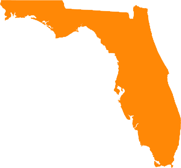 Serving All Of Florida - Florida Map Counties Vector (602x560)